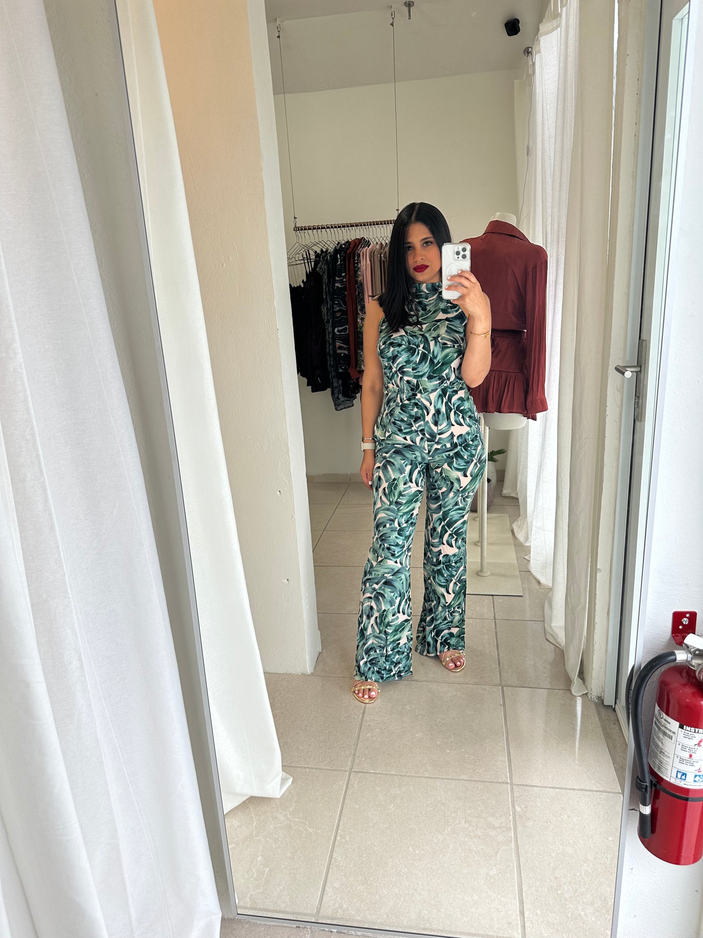 green palm springs jumpsuit